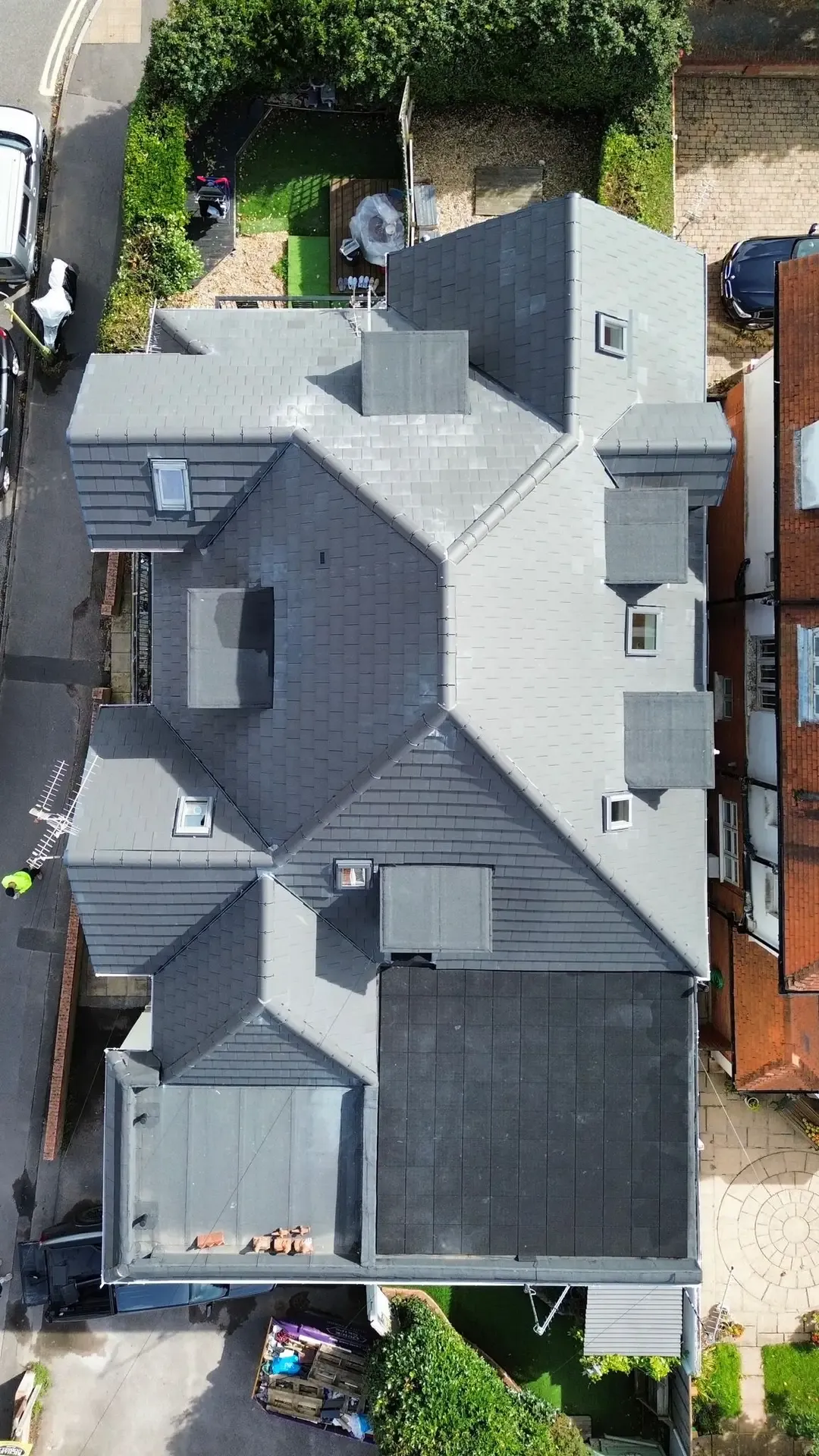 New tiled roof, dormers and flat roof areas on a Southbourne property