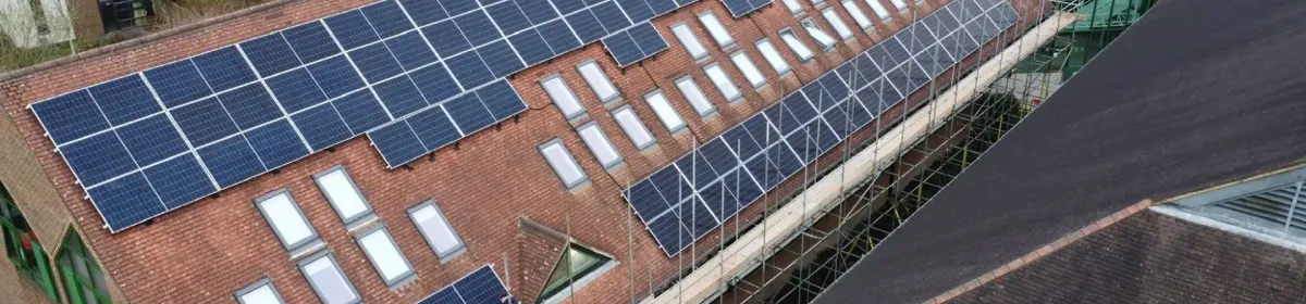 Solar panel installation on a Dorset roof by Up Top Solar