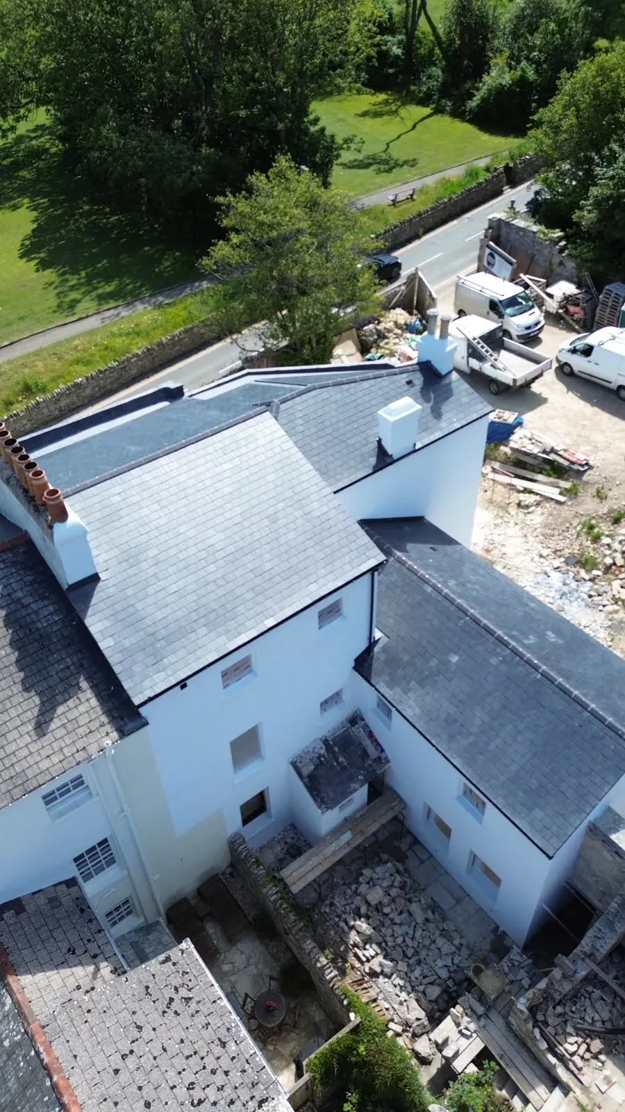 Alwitra gully details integrated with the natural slate roof on a Swanage property