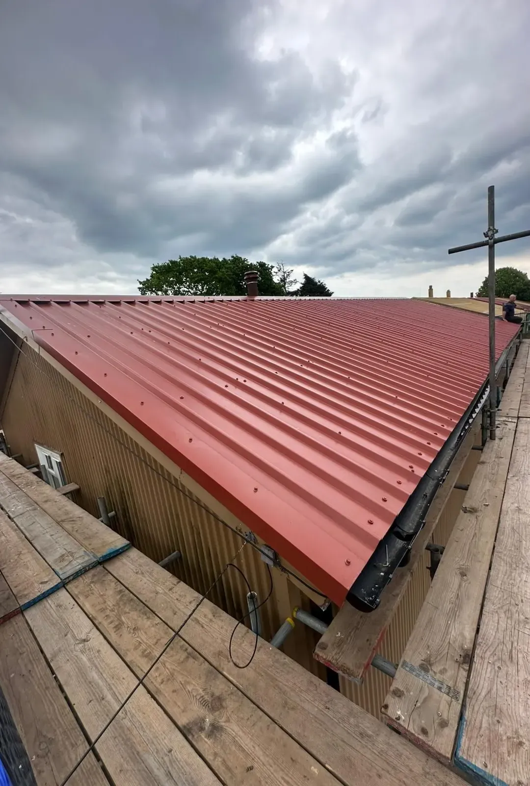 Commercial metal sheet roof replacement in Bournemouth by Up Top Roofing